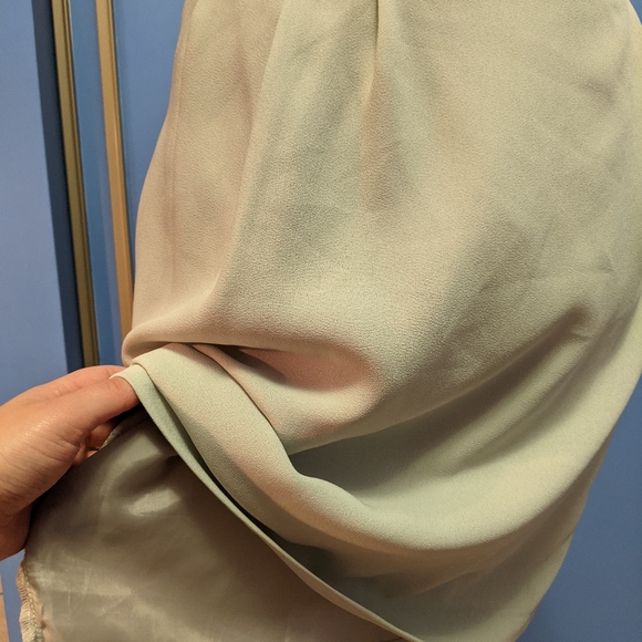 Nygard light green lined pencil skirt - Picture 3 of 6